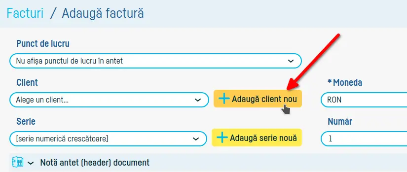 Cum adaug o factură? - pasul 4