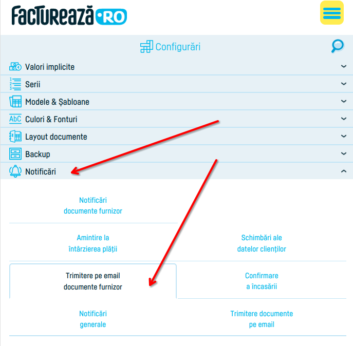Cum trimiți facturile de furnizori pe email - pasul 9
