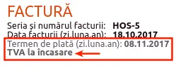 Cum activez opțiunea 'Plată TVA la încasare'? - pasul 3