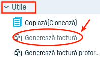 Cum generez o factură dintr-un aviz? - pasul 3