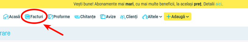 Cum trimit o factură pe e-mail? - pasul 1