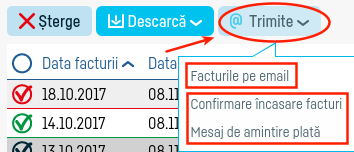 Cum trimit o factură pe e-mail? - pasul 6