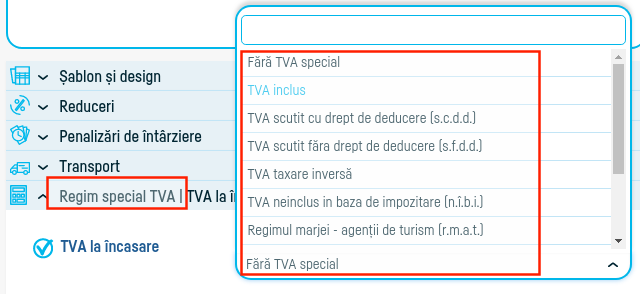 Cum adaug o factură cu TVA special? - pasul 1