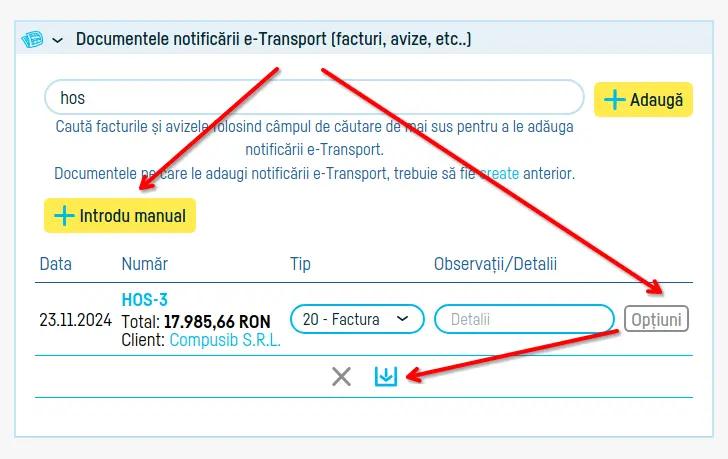 Cum transmiți notificarea e-Transport - pasul 7
