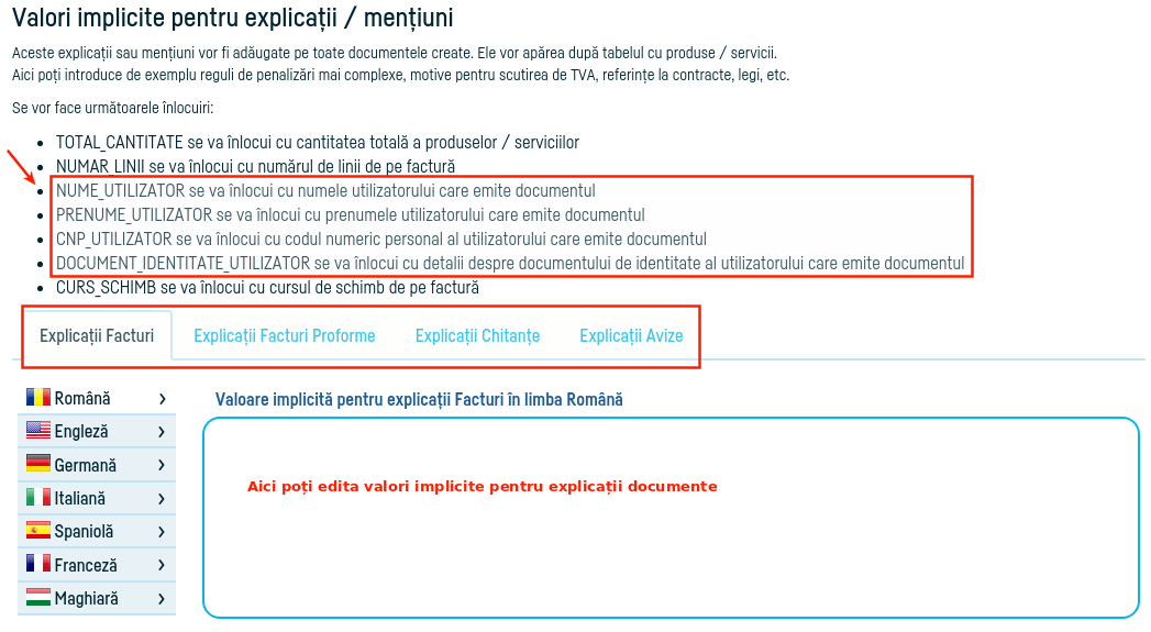 Cum pot adăuga emitentul pe factură? - pasul 4