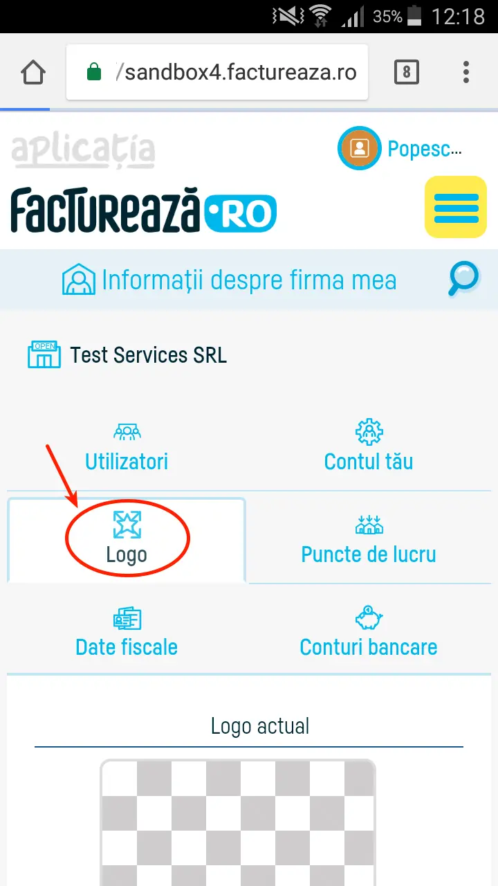 Cum adaug logo-ul/sigla firmei pe facturi? - pasul 2