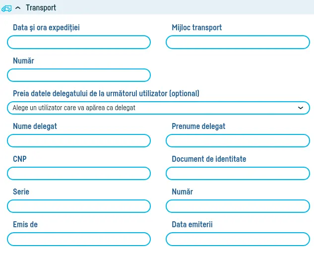 Cum adaug datele privind expediția pe factură? - pasul 1