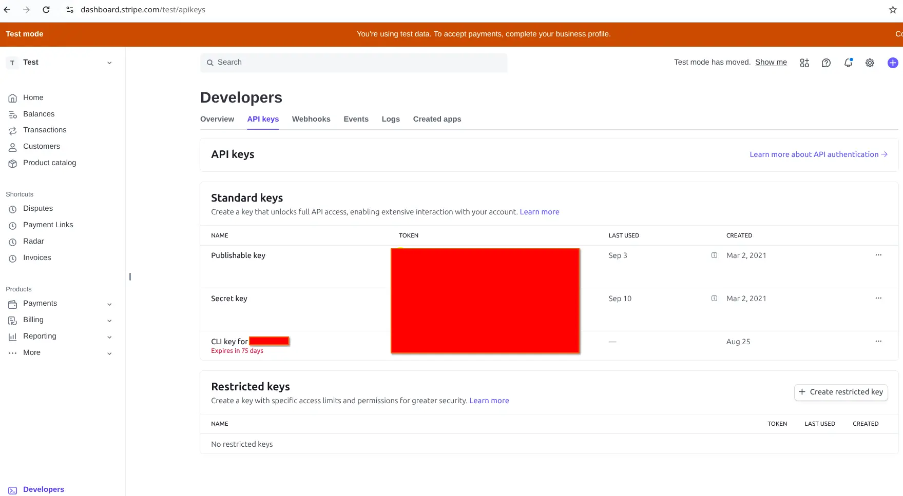 Integrarea cu Stripe - pasul 1
