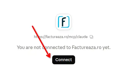 Cum conectezi Claude.ai la factureaza.ro - pasul 8
