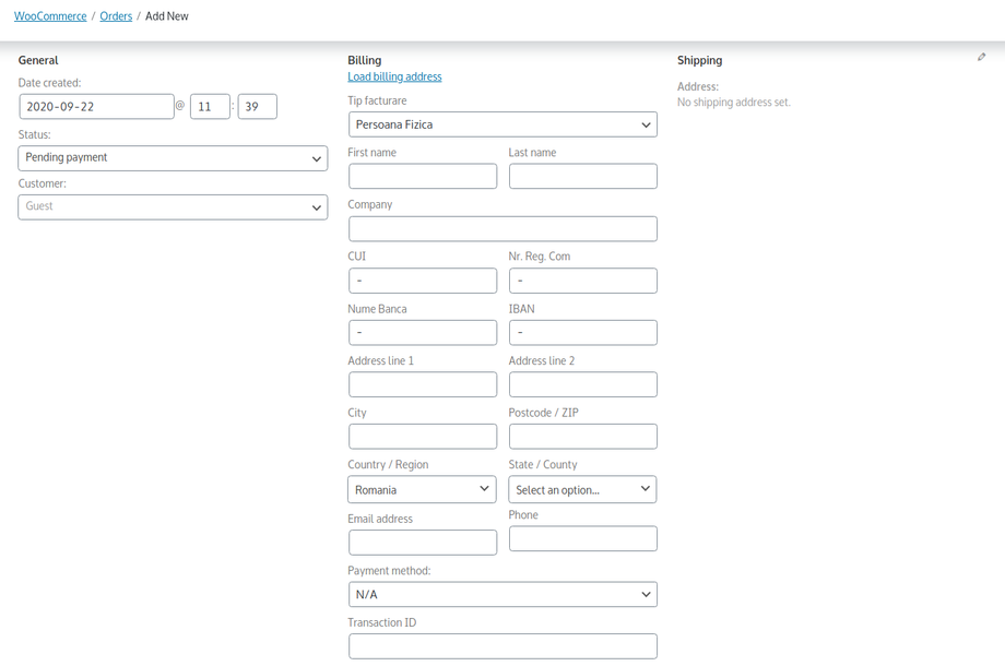 Configurare woocommerce pentru persoane juridice - pasul 5