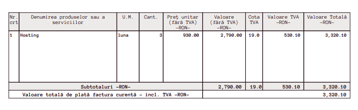 Formatul valorilor numerice în facturi - pasul 5