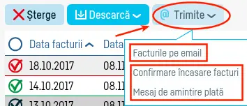 Cum trimit o factură pe e-mail? - pasul 6