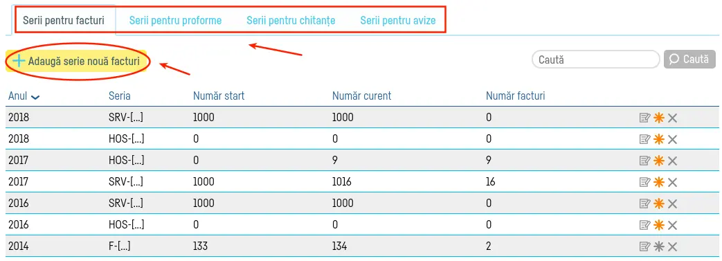 Cum adaug o serie de facturi? - pasul 3
