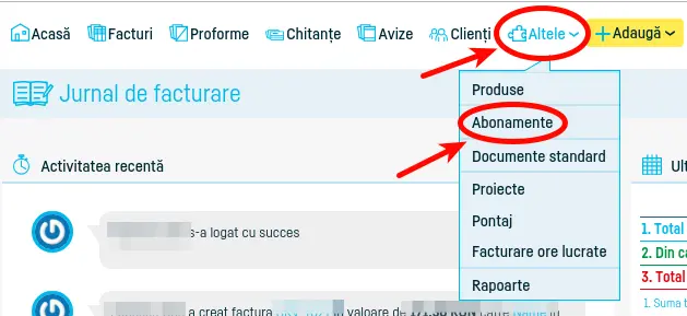 Cum adaug un abonat? - pasul 1