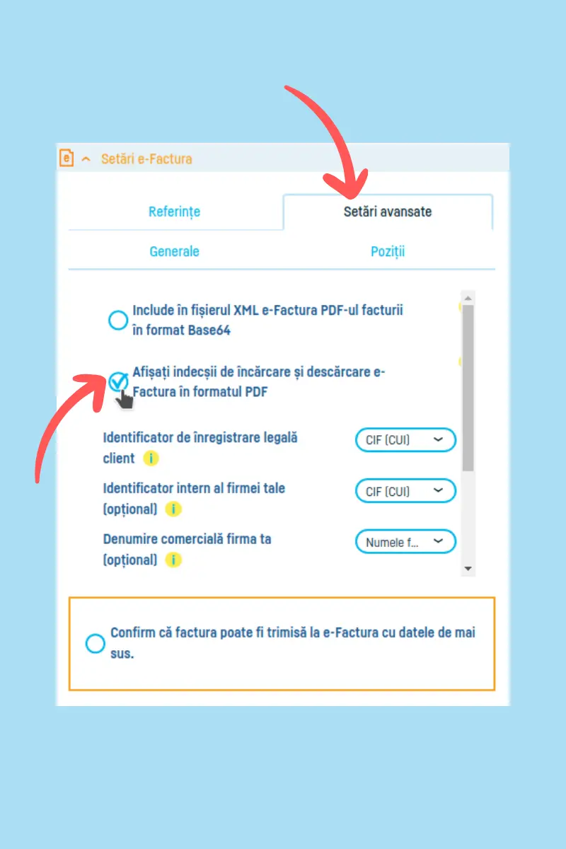 Cum verifici statusul trimiterii e-factura - pasul 5