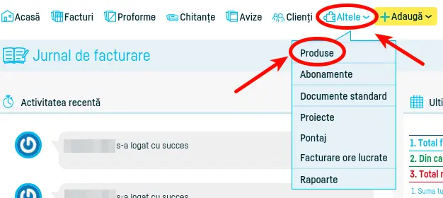 Cum export o listă de produse? - pasul 1